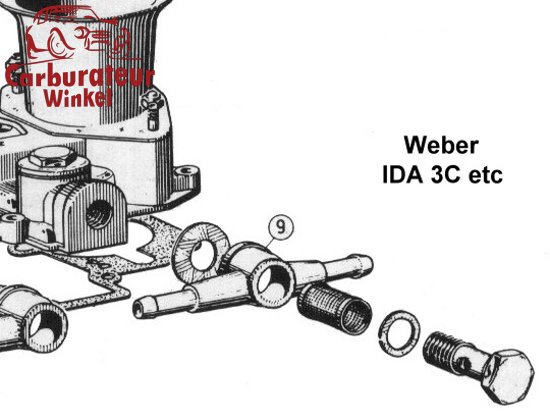 Demonstreer Geef energie Probleem 9) Dubbele Banjo Aansluiting voor 3-voudige Weber carburateurs - IDA - IDAP  - IDL - IDTP - IDS - IDT - IF -